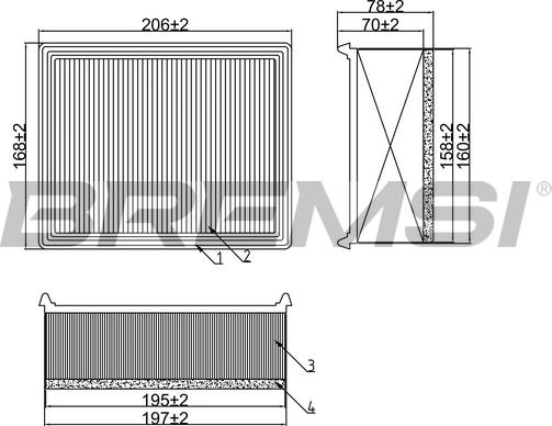 Bremsi FA1263 - Gaisa filtrs ps1.lv