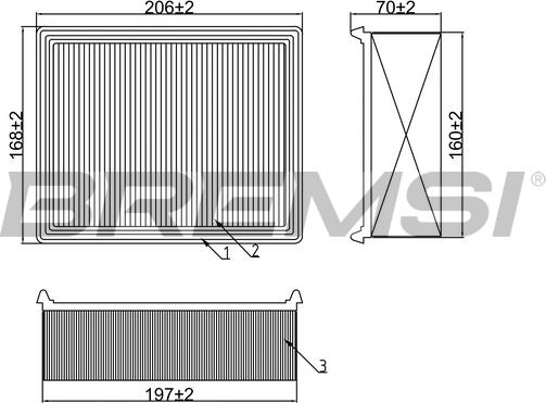 Bremsi FA1262 - Gaisa filtrs ps1.lv