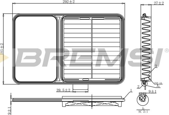 Bremsi FA1209 - Gaisa filtrs ps1.lv