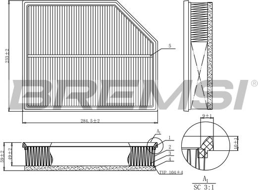 Bremsi FA1213 - Gaisa filtrs ps1.lv