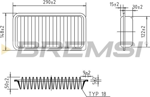 Bremsi FA1272 - Gaisa filtrs ps1.lv