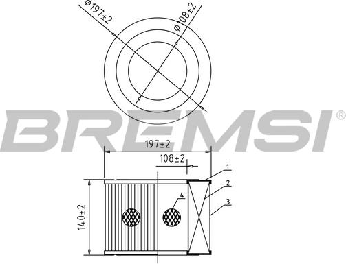Bremsi FA2043 - Gaisa filtrs ps1.lv