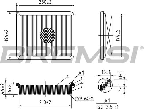 Bremsi FA2146 - Gaisa filtrs ps1.lv