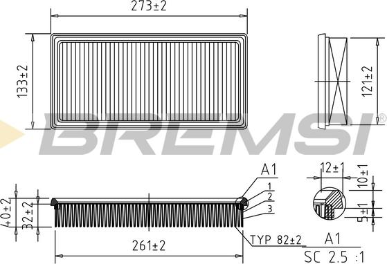 Bremsi FA2153 - Gaisa filtrs ps1.lv