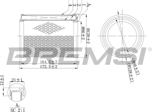 Bremsi FA2112 - Gaisa filtrs ps1.lv