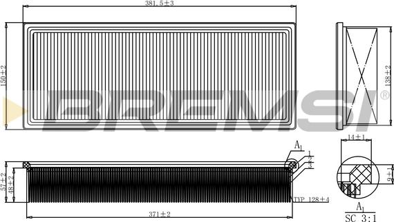 Bremsi FA2123 - Gaisa filtrs ps1.lv