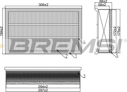 Bremsi FA2178 - Gaisa filtrs ps1.lv