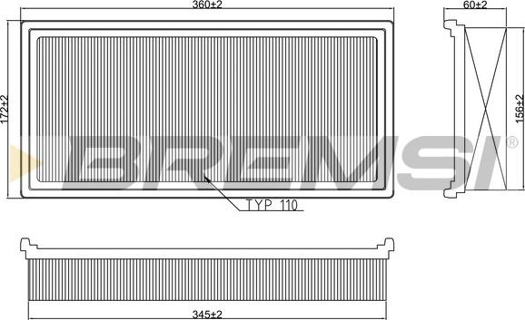 Bremsi FA2393 - Gaisa filtrs ps1.lv