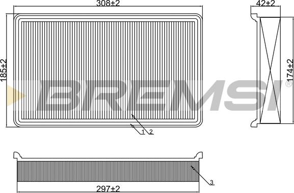 Bremsi FA2313 - Gaisa filtrs ps1.lv