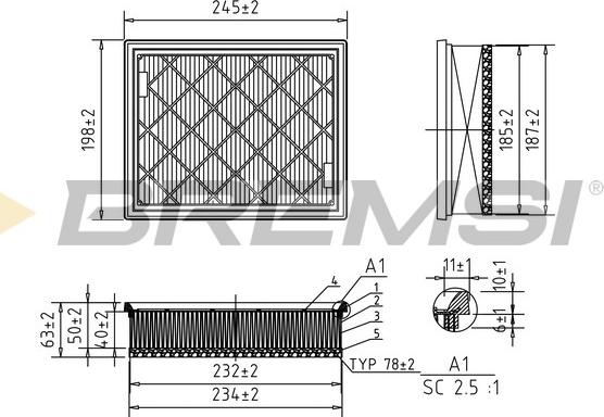 Bremsi FA2339 - Gaisa filtrs ps1.lv