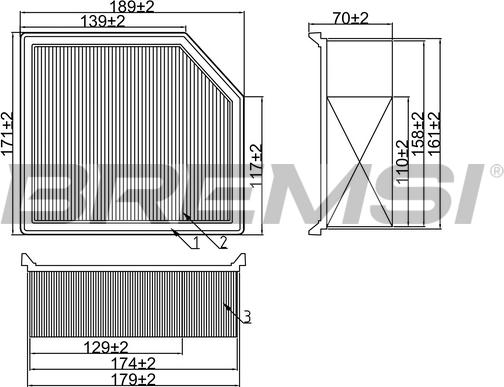 Bremsi FA2321 - Gaisa filtrs ps1.lv