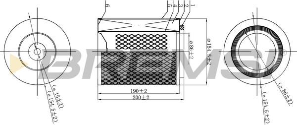 Bremsi FA2328 - Gaisa filtrs ps1.lv