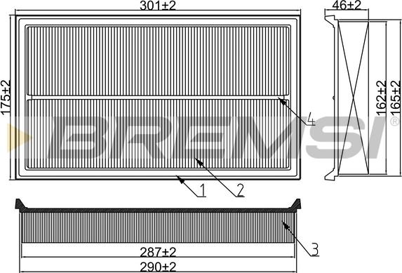 Bremsi FA2297 - Gaisa filtrs ps1.lv