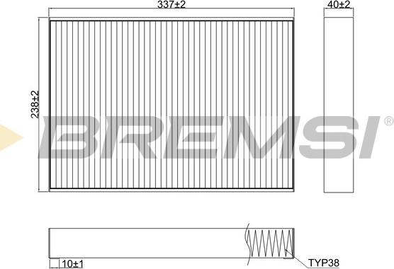 Bremsi FC0952A - Filtrs, Salona telpas gaiss ps1.lv