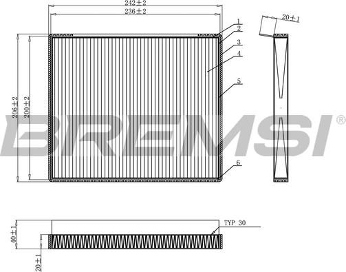 Bremsi FC0917C - Filtrs, Salona telpas gaiss ps1.lv