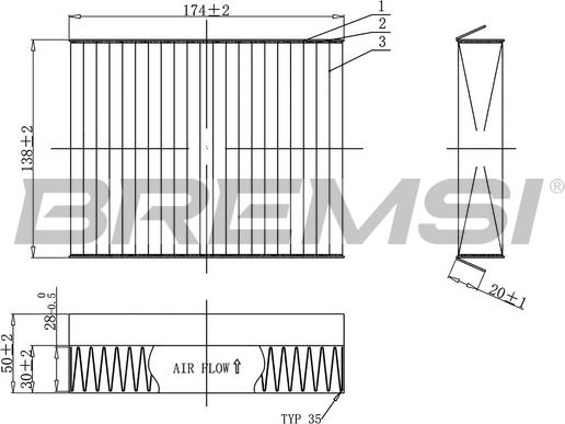 Bremsi FC0490 - Filtrs, Salona telpas gaiss ps1.lv