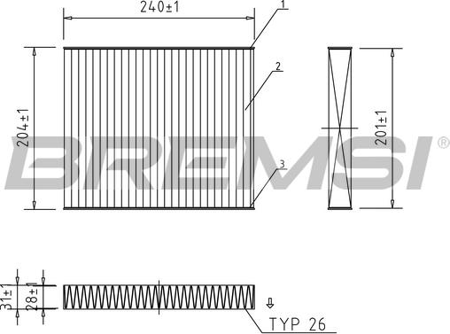 Bremsi FC0449A - Filtrs, Salona telpas gaiss ps1.lv