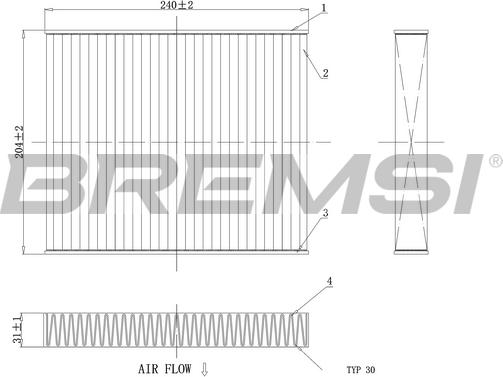 Bremsi FC0449C - Filtrs, Salona telpas gaiss ps1.lv