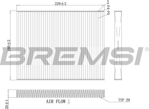 Bremsi FC0443A - Filtrs, Salona telpas gaiss ps1.lv