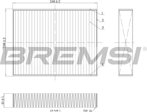 Bremsi FC0455C - Filtrs, Salona telpas gaiss ps1.lv