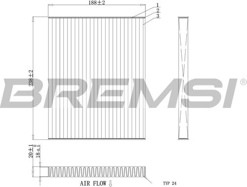 Bremsi FC0451A - Filtrs, Salona telpas gaiss ps1.lv