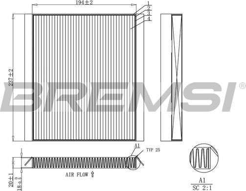 Bremsi FC0453C - Filtrs, Salona telpas gaiss ps1.lv