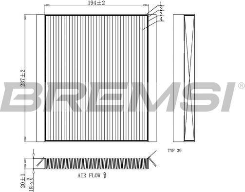 Bremsi FC0453 - Filtrs, Salona telpas gaiss ps1.lv