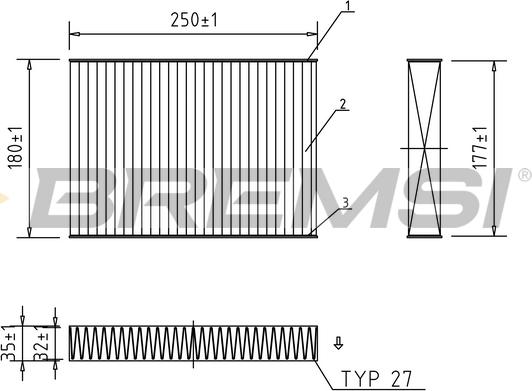 Bremsi FC0457A - Filtrs, Salona telpas gaiss ps1.lv