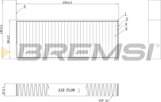 Bremsi FC0464C - Filtrs, Salona telpas gaiss ps1.lv