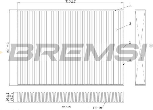 Bremsi FC0410C - Filtrs, Salona telpas gaiss ps1.lv