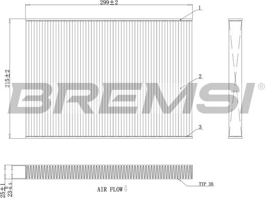 Bremsi FC0412A - Filtrs, Salona telpas gaiss ps1.lv