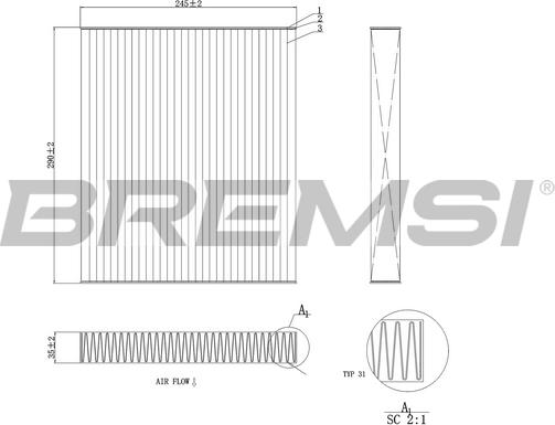 Bremsi FC0424C - Filtrs, Salona telpas gaiss ps1.lv