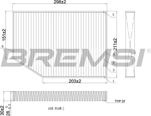 Bremsi FC0421C - Filtrs, Salona telpas gaiss ps1.lv