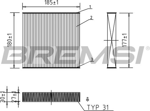 Bremsi FC0427 - Filtrs, Salona telpas gaiss ps1.lv