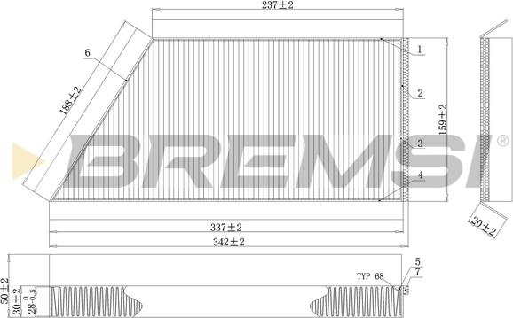 Bremsi FC0088 - Filtrs, Salona telpas gaiss ps1.lv