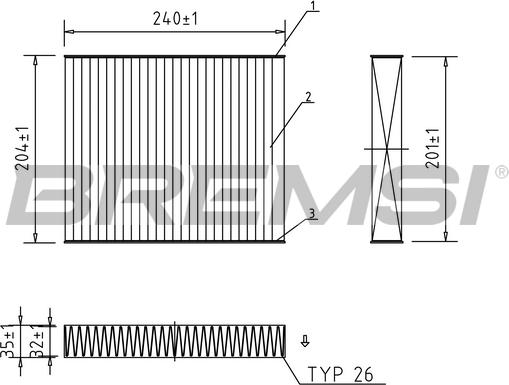 Bremsi FC0073A - Filtrs, Salona telpas gaiss ps1.lv