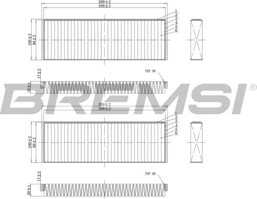 Bremsi FC0851A - Filtrs, Salona telpas gaiss ps1.lv