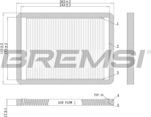 Bremsi FC1547C - Filtrs, Salona telpas gaiss ps1.lv