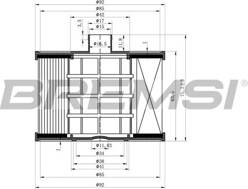 Bremsi FE0041 - Degvielas filtrs ps1.lv