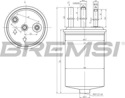 Bremsi FE0048 - Degvielas filtrs ps1.lv