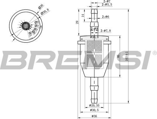 Bremsi FE0034 - Degvielas filtrs ps1.lv