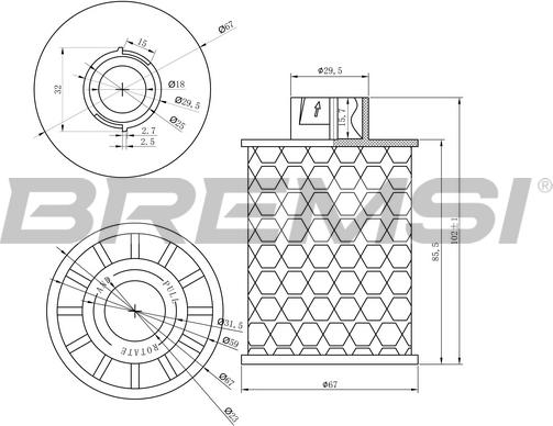 Bremsi FE0150 - Degvielas filtrs ps1.lv