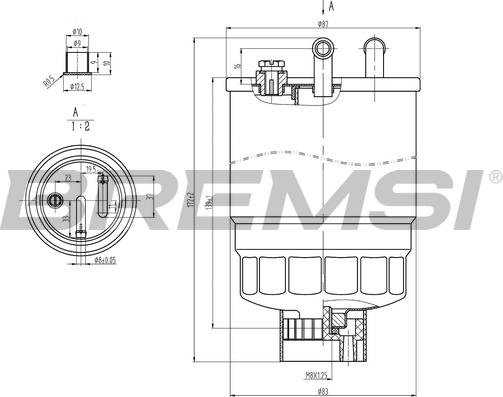 Bremsi FE0818 - Degvielas filtrs ps1.lv