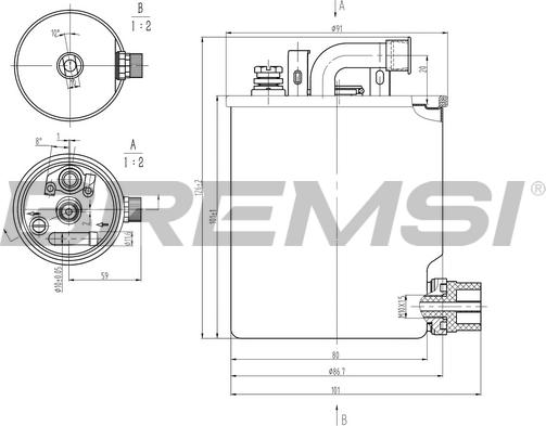 Bremsi FE0836 - Degvielas filtrs ps1.lv