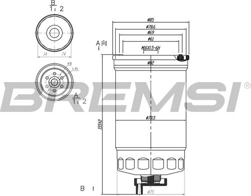 Bremsi FE0826 - Degvielas filtrs ps1.lv