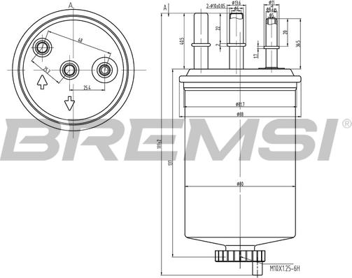 Bremsi FE0828 - Degvielas filtrs ps1.lv