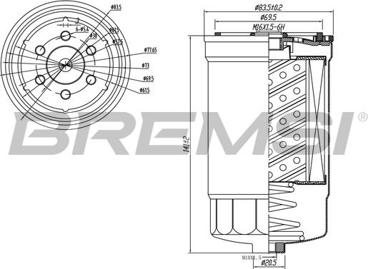 Bremsi FE0827 - Degvielas filtrs ps1.lv