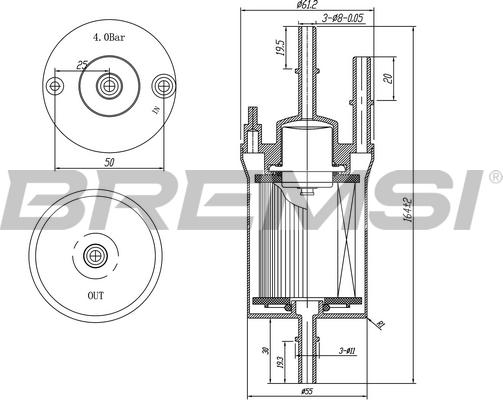 Bremsi FE0391 - Degvielas filtrs ps1.lv