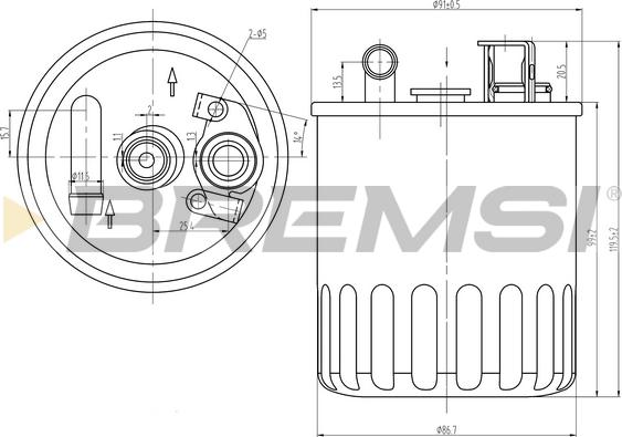 Bremsi FE0368 - Degvielas filtrs ps1.lv