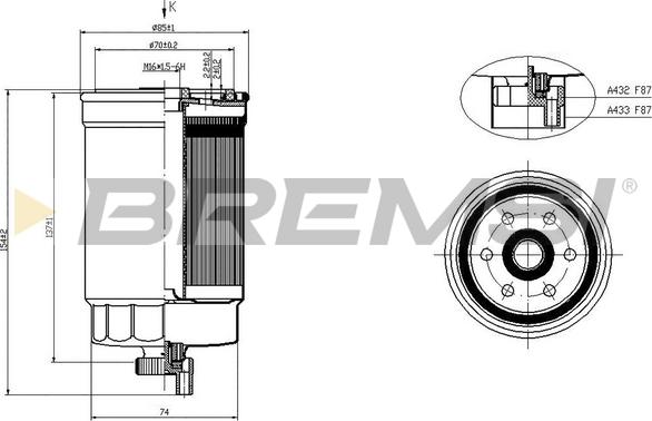 Bremsi FE1402 - Degvielas filtrs ps1.lv